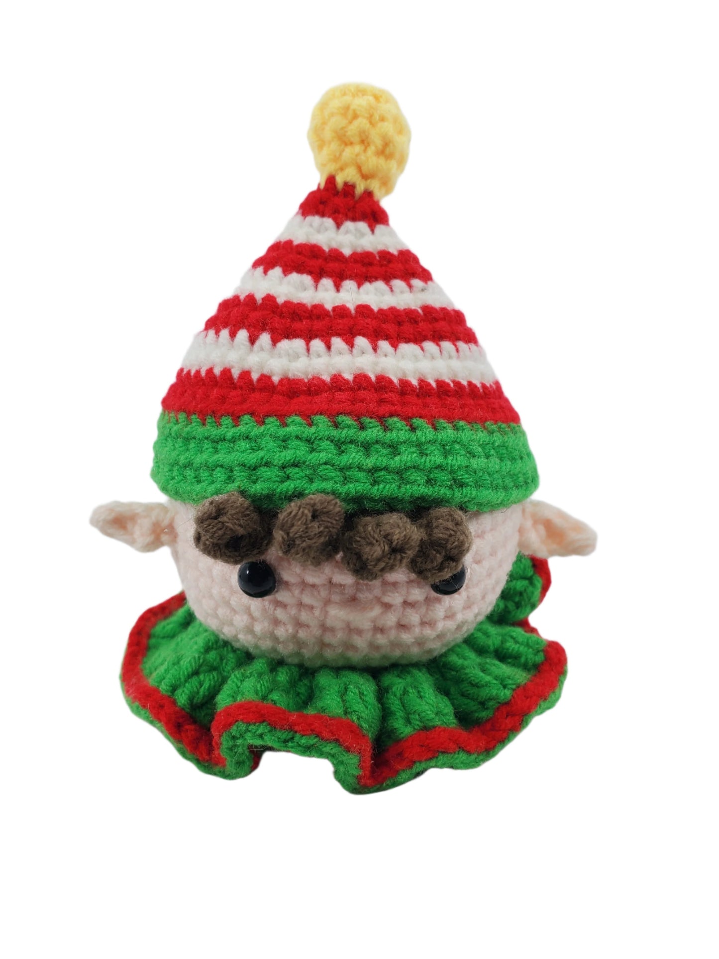 Elf Head Amigurumi Ornament – A Jolly Pop of Holiday Cheer 🎄