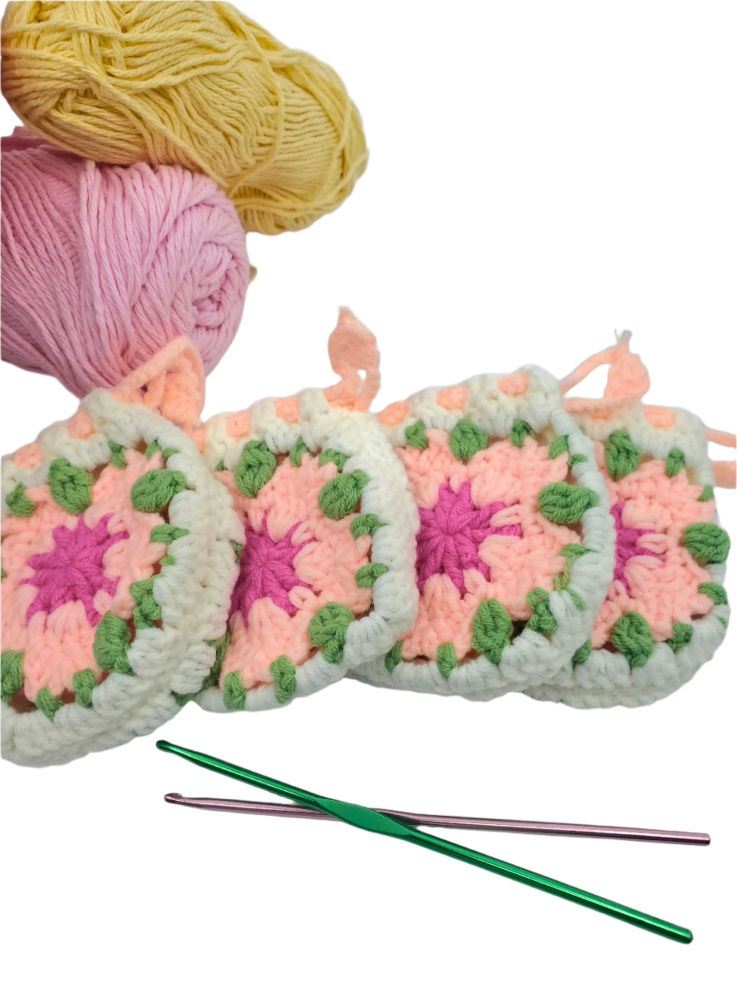 Floral Mini Coin Purse - White & Pink