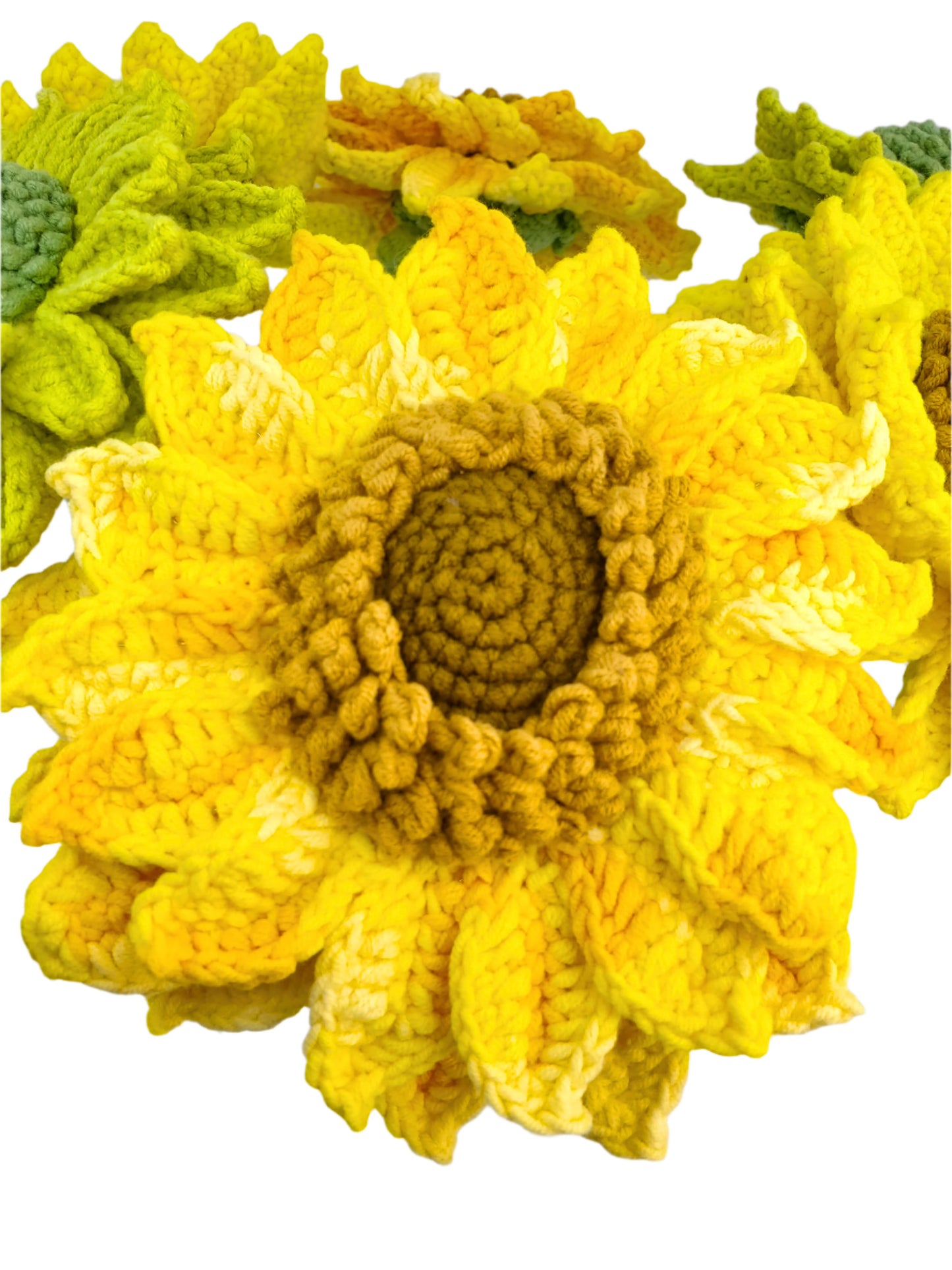 Crochet Flower - Sunflower (Double-Layered, Gradient Yellow)