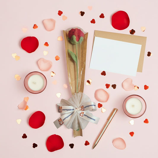 Crochet Flower - Red Rose