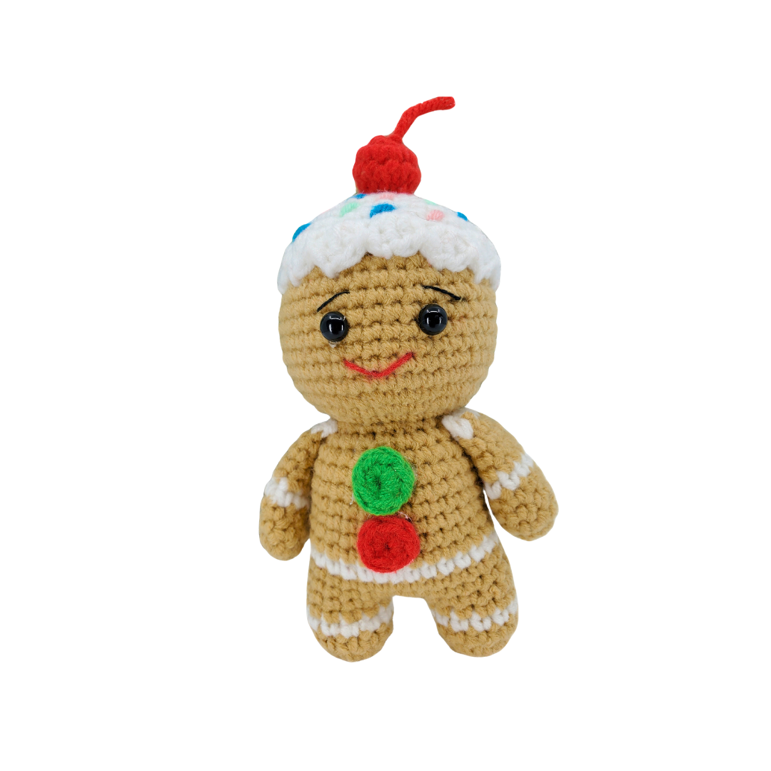 Gingerbread Man Amigurumi Ornament – Sweet, Soft & Full of Holiday Spirit 🍪🎄