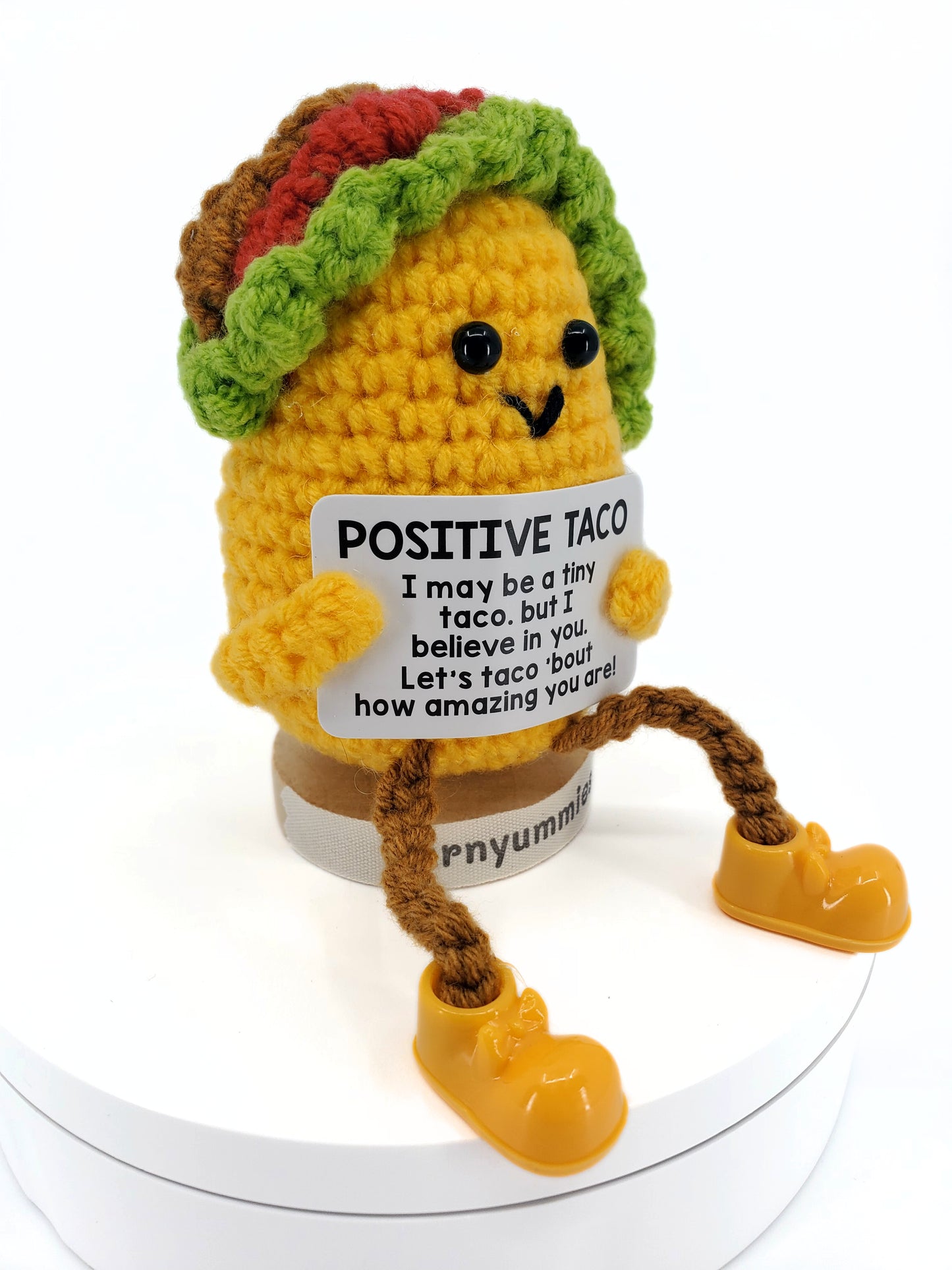 Taco 'Bout Positivity – Mini Taco Amigurumi with Stand