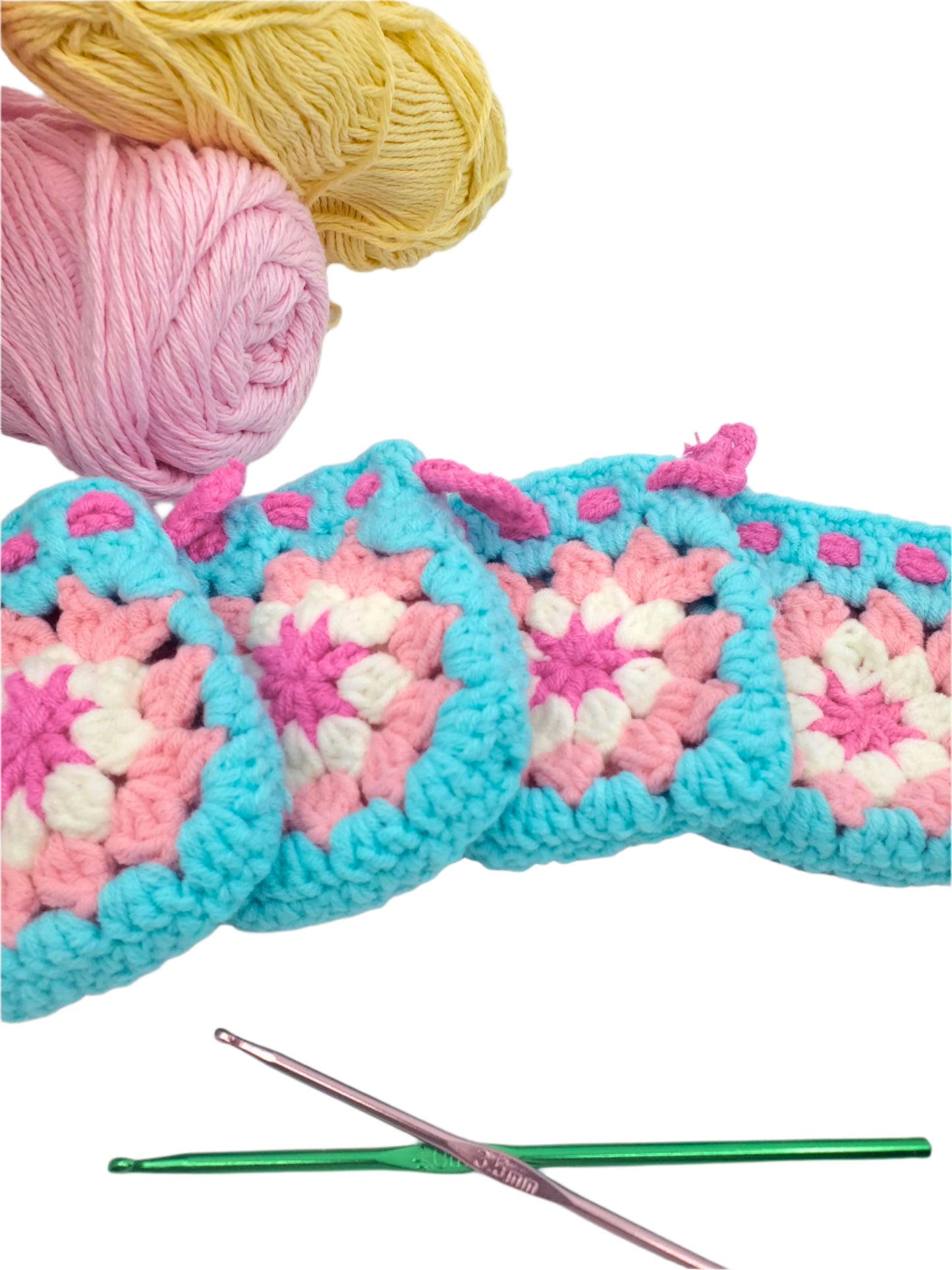 Floral Mini Coin Purse - Aqua Blue & Pink