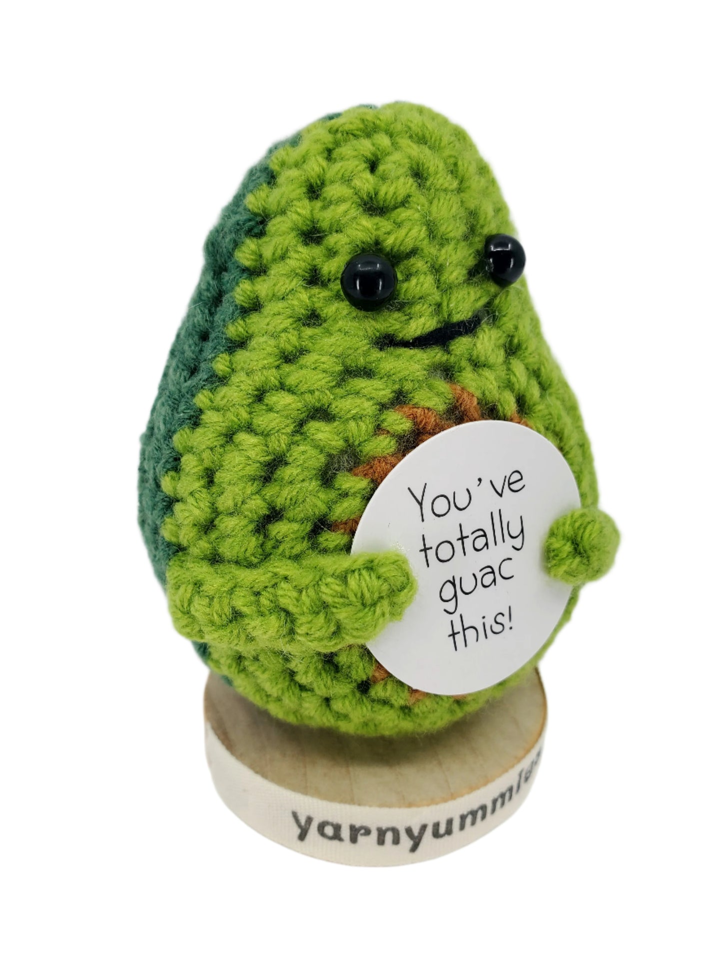 Guac Star – Mini Avocado Amigurumi with Stand