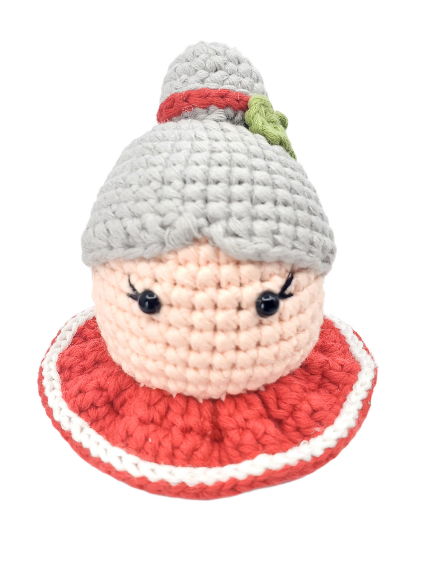 Mrs. Claus Head (With Rattle)