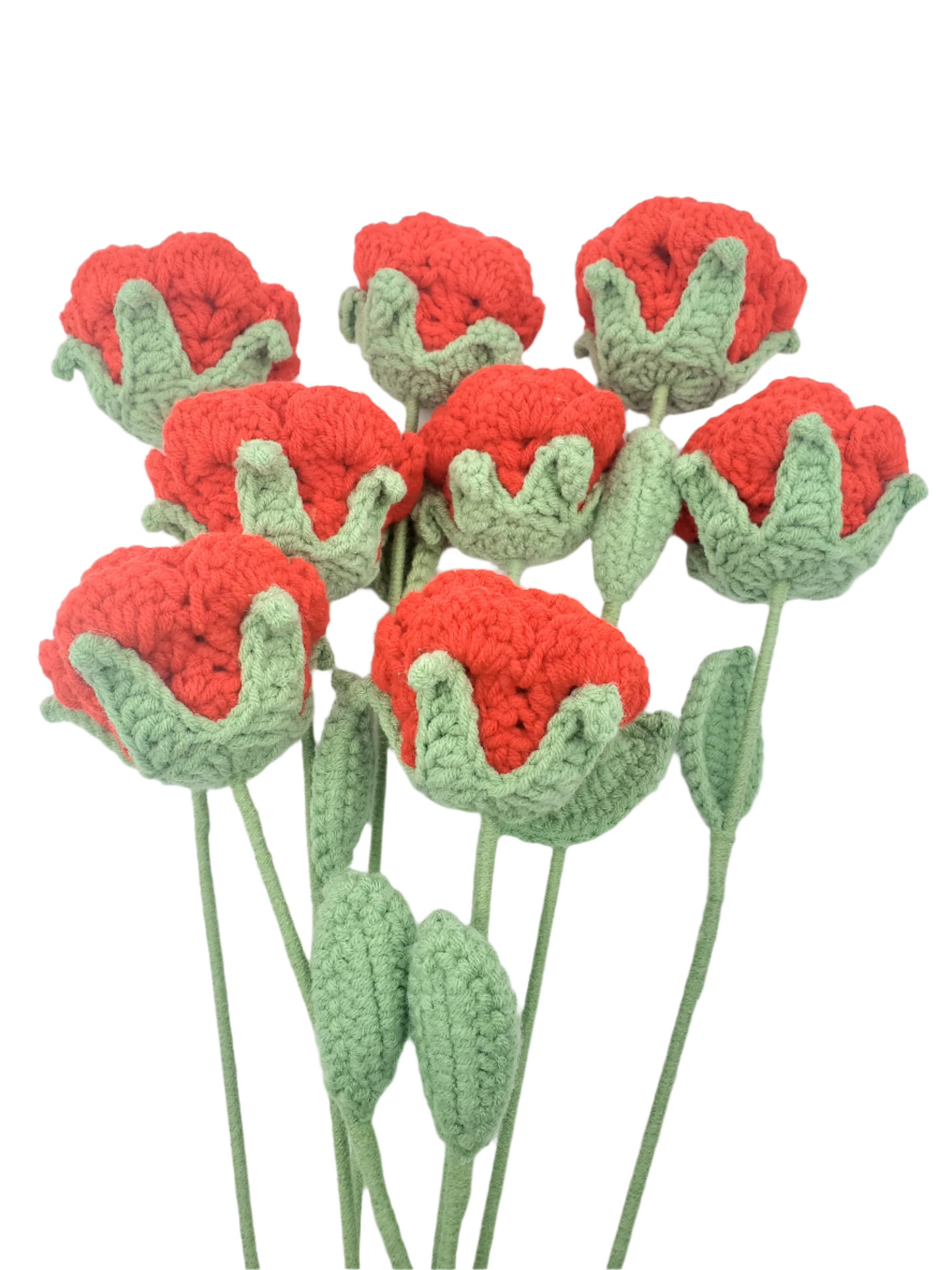 Crochet Flower - Red Rose