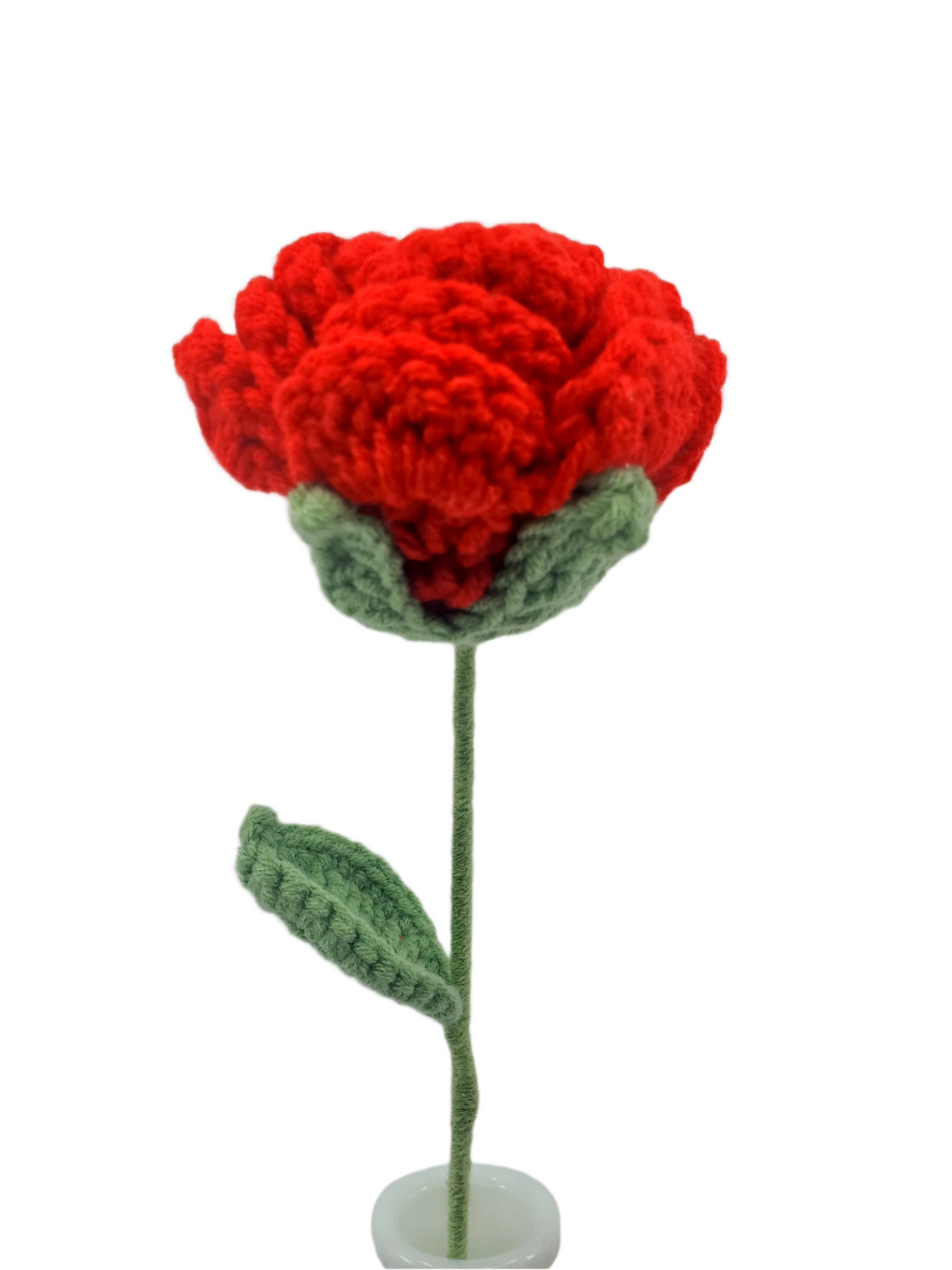 Crochet Flower - Red Rose