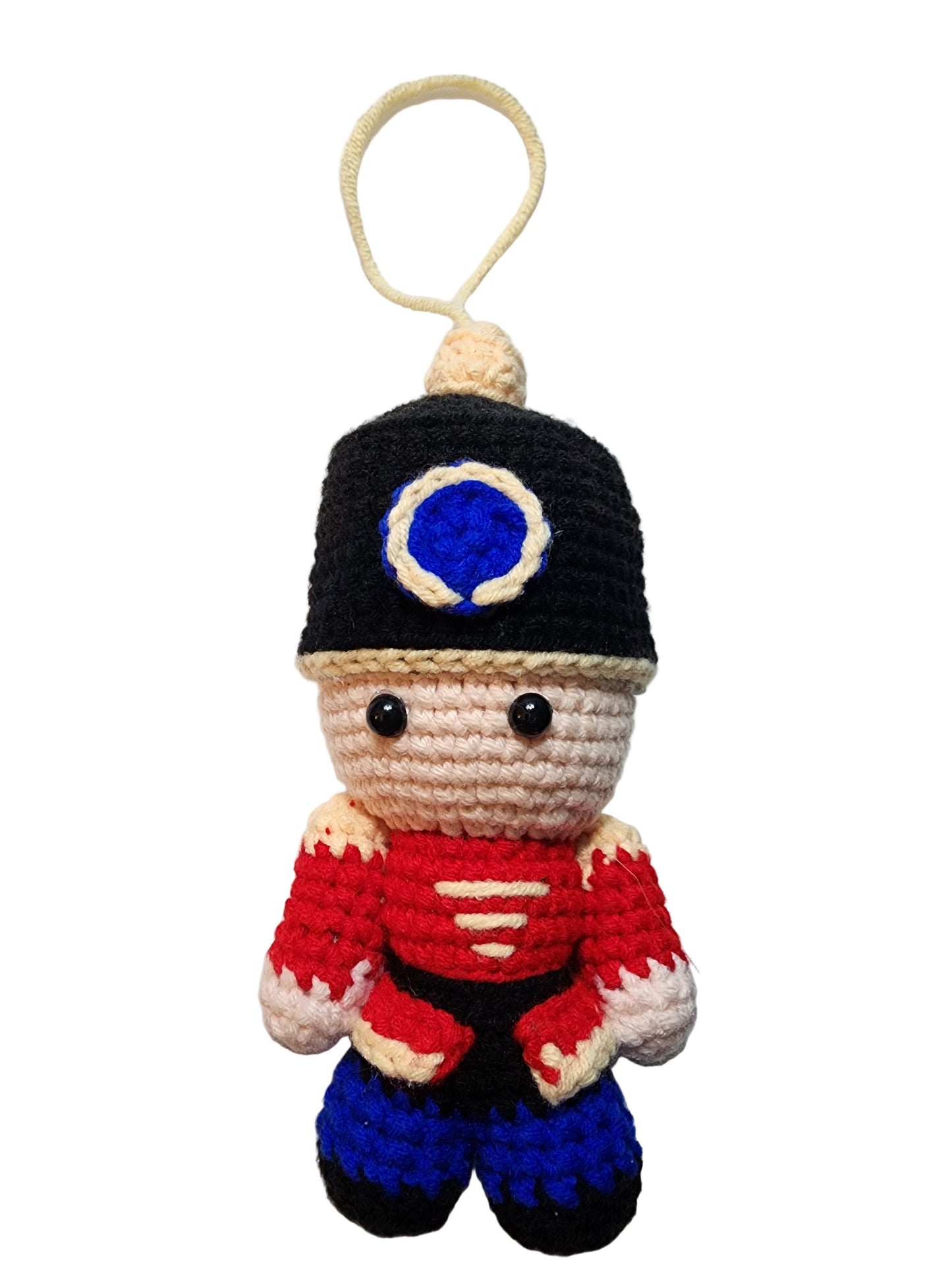 Nutcracker Amigurumi Ornament – Bold, Bright & Ready to Stand Guard 🎁