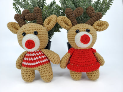 Reindeer Couple Amigurumi Set – A Whimsical Pair to Warm Your Holiday Heart 🦌 🎄