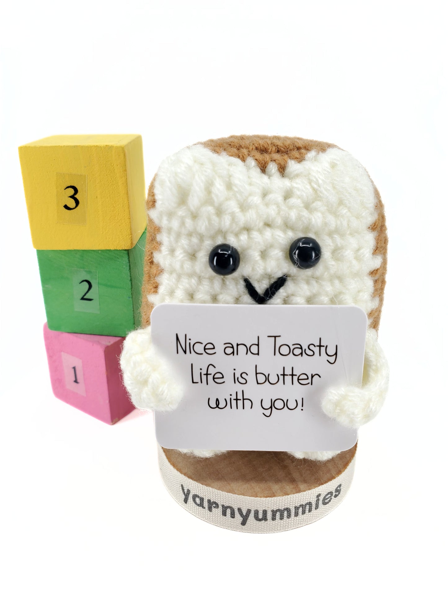 Nice & Toasty – Mini Toast Amigurumi with Stand