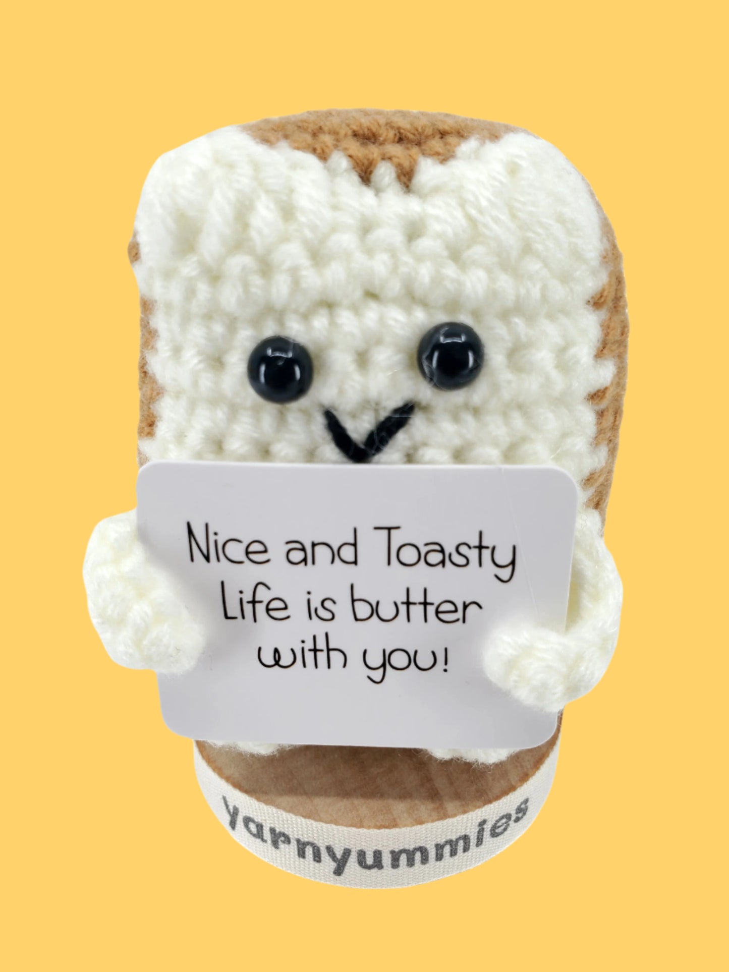 Nice & Toasty – Mini Toast Amigurumi with Stand