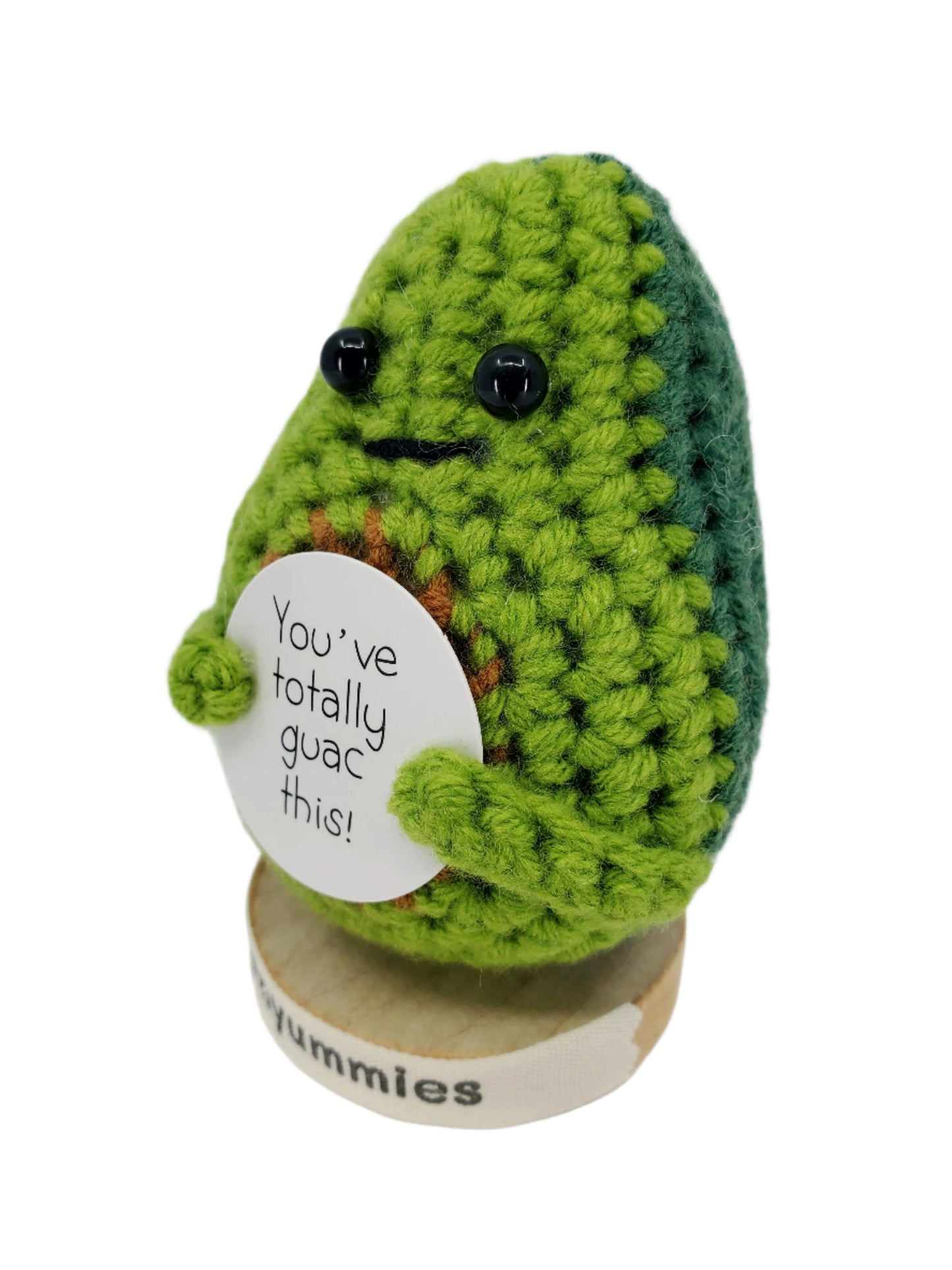 Guac Star – Mini Avocado Amigurumi with Stand