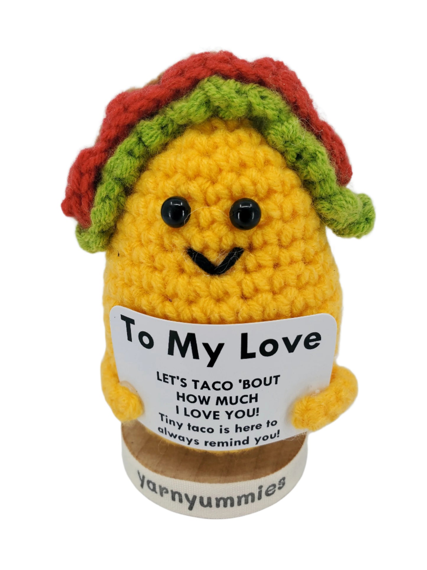 Love You Taco Much – Mini Taco Amigurumi with Stand