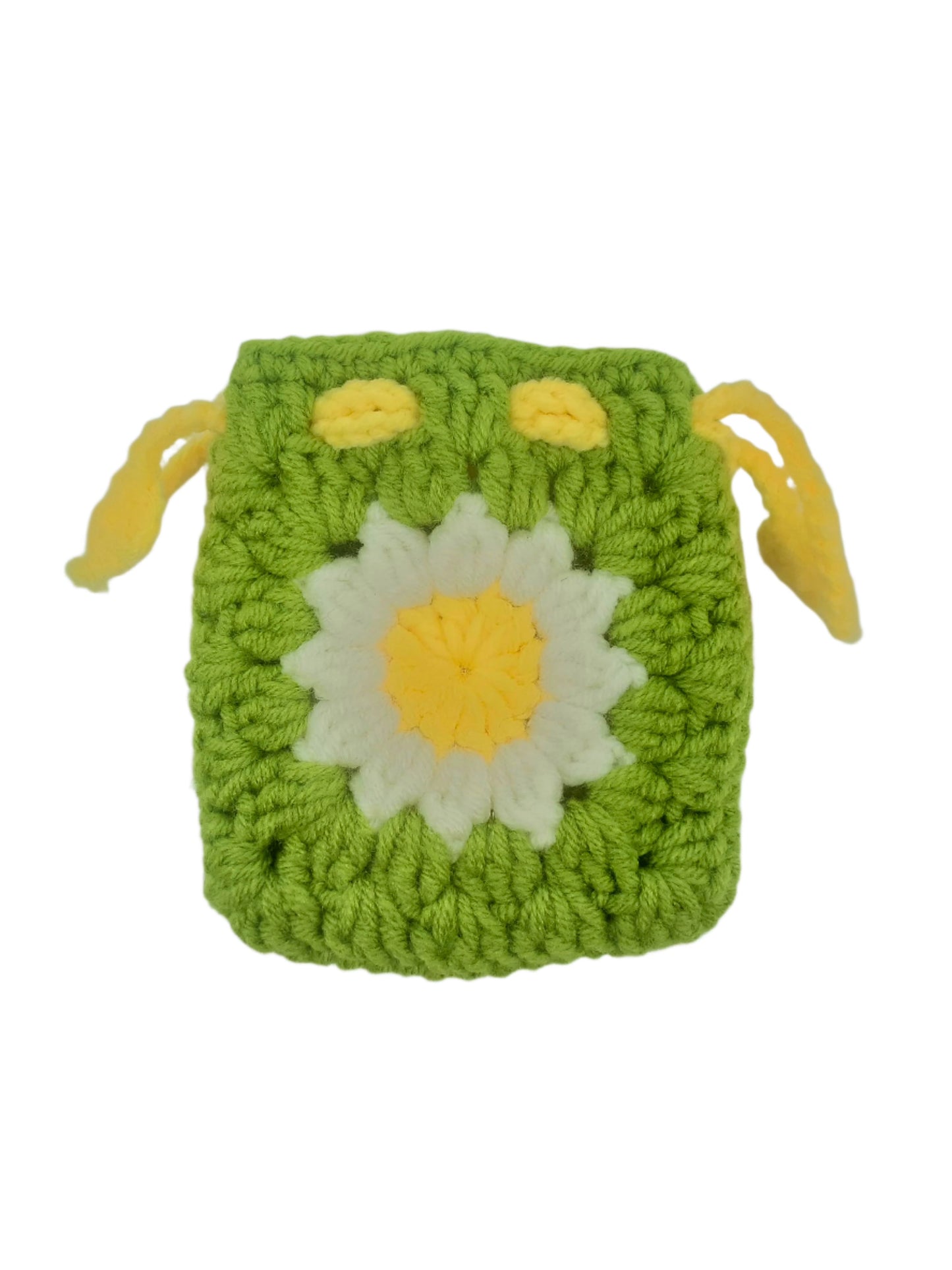 Floral Mini Coin Purse - Green & White