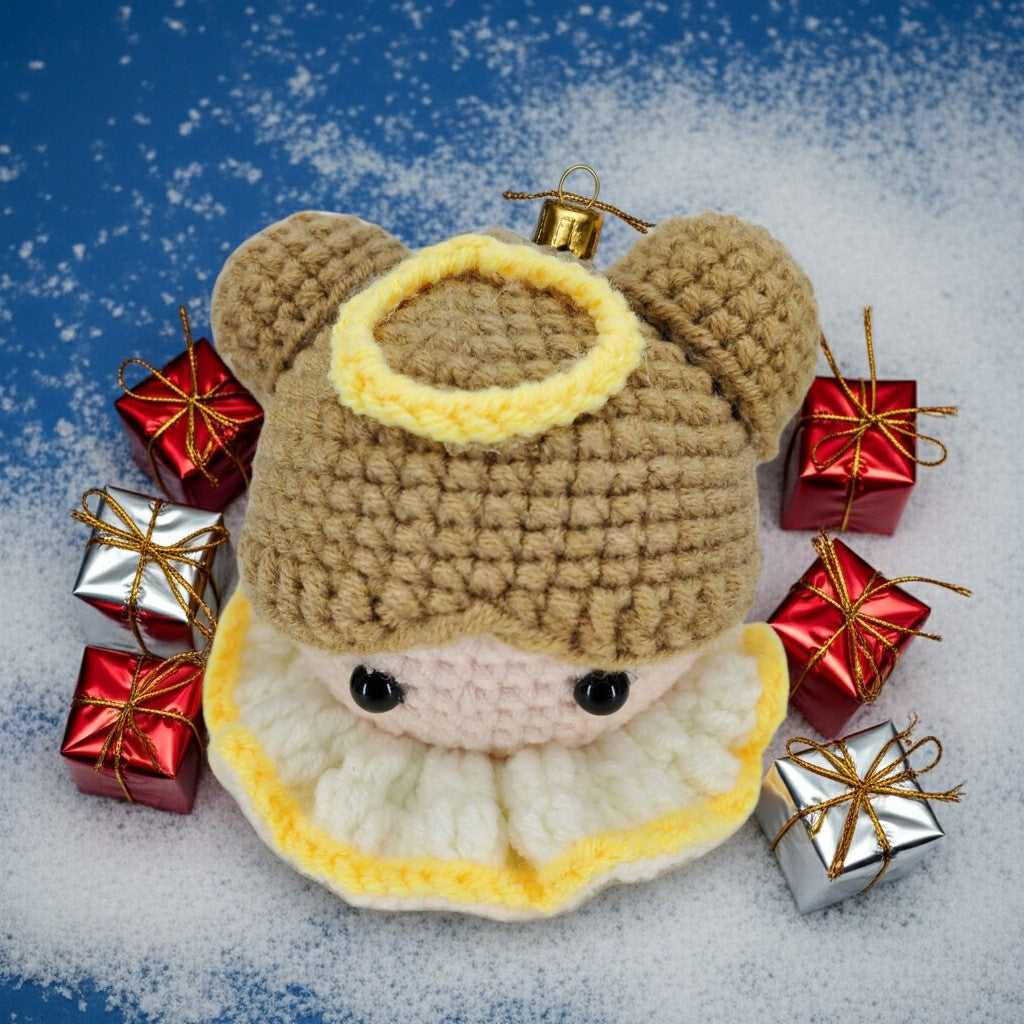 Angel Head Amigurumi Ornament – Soft, Serene & Full of Holiday Grace 👼
