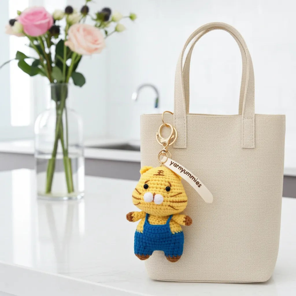 Butterscotch the Builder Cat - Pocket Pal Keychain 🐱