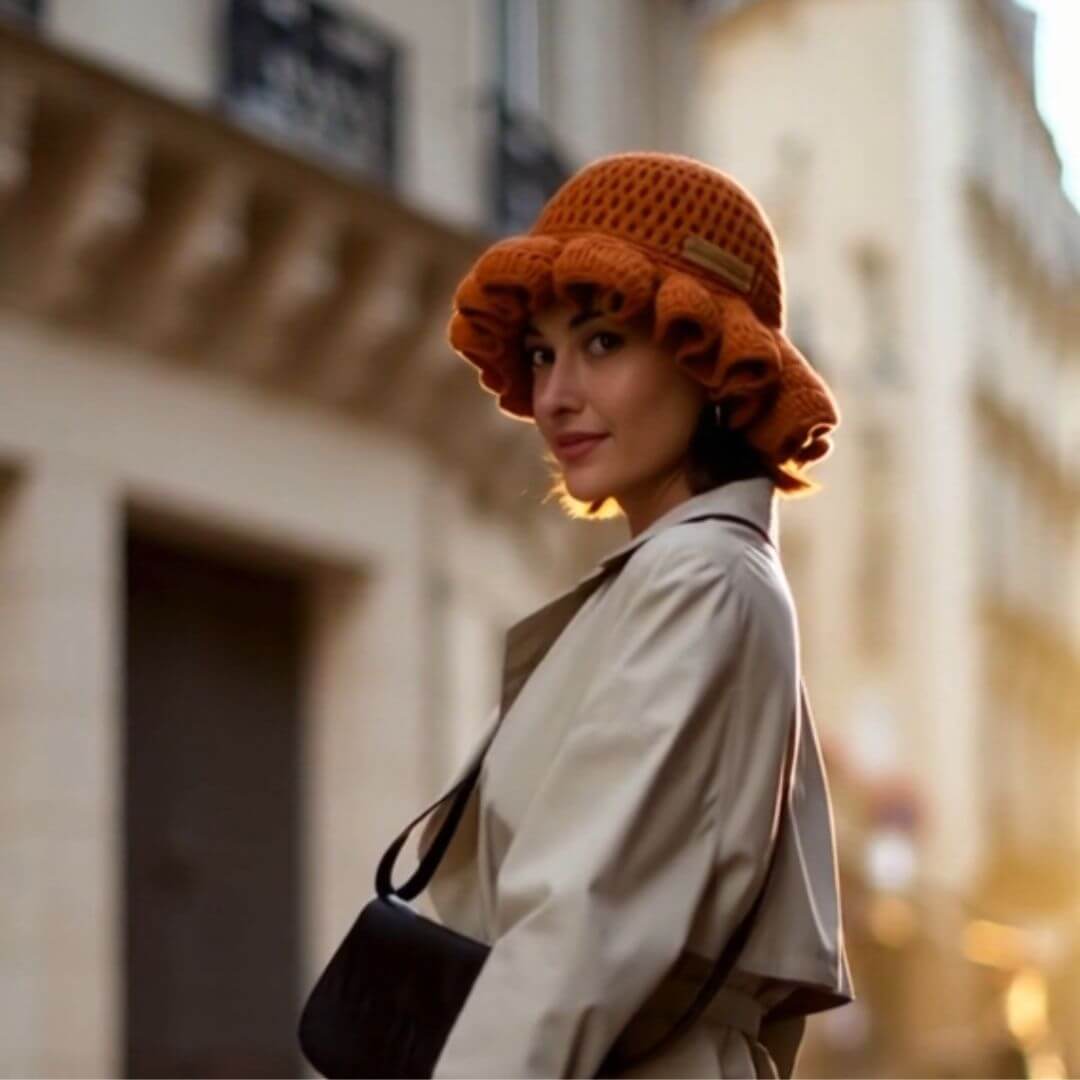 Ruffled Brim Bucket Hat - The "Perfect Hair Day" Hat That Actually Works