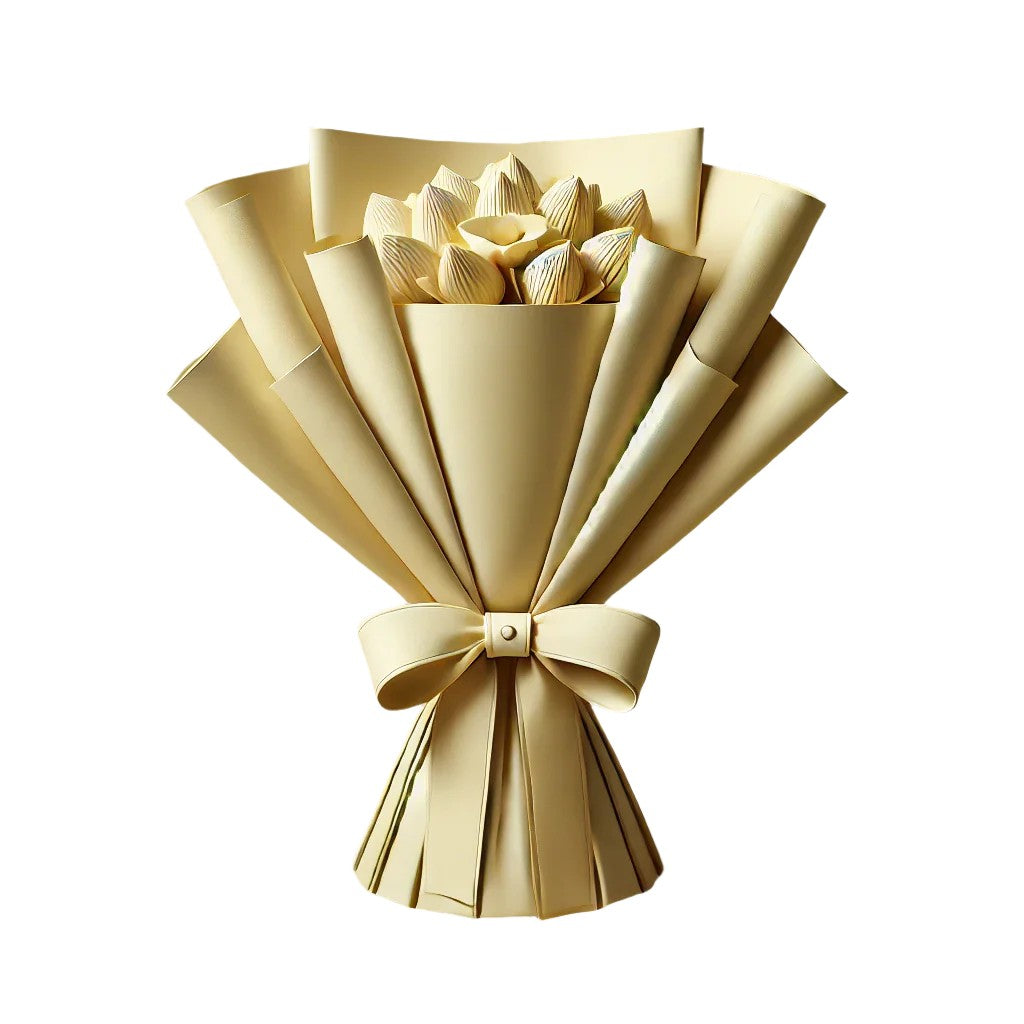 An Elegant Bouquet Wrap for Your Custom Yarn Blooms