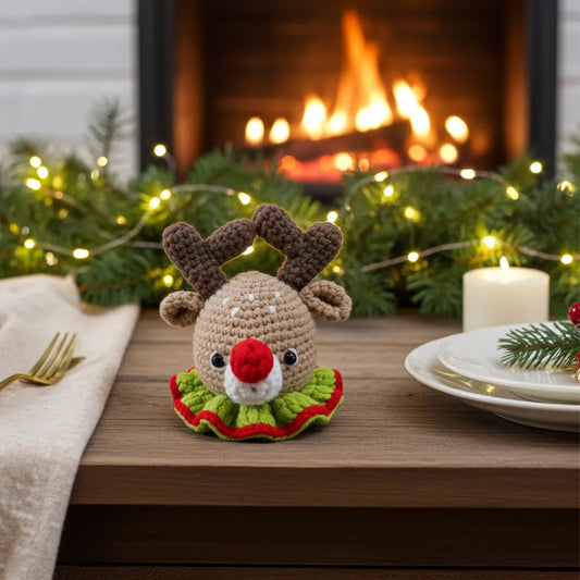 Reindeer Head Amigurumi Ornament – Cozy, Classic & Full of Holiday Cheer 🦌🎄