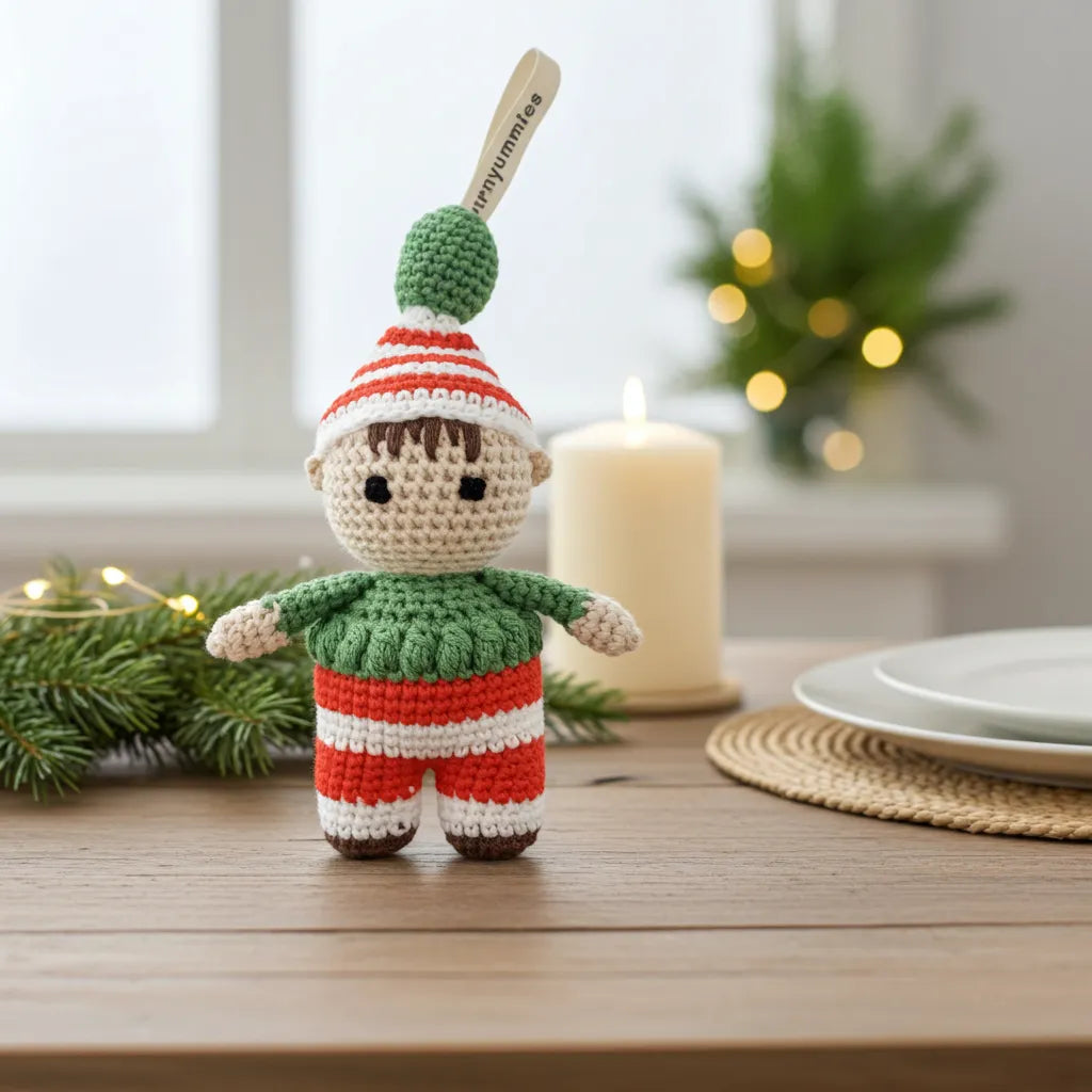 Full-Body Christmas Elf Amigurumi – Soft, Safe & Ready to Spread Cheer 🎄