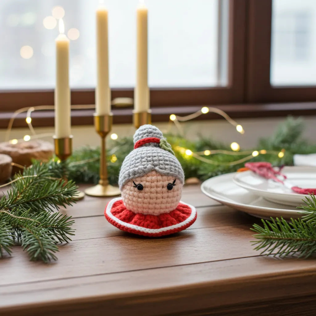 Mrs. Claus Amigurumi Ornament – The Heart of the Holidays 👵🎄