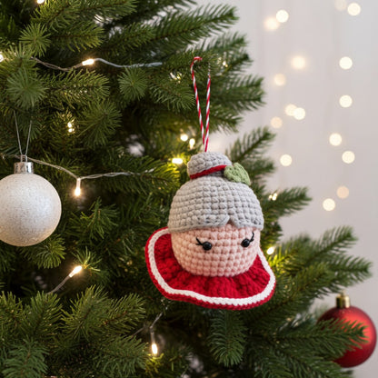 Mrs. Claus Amigurumi Ornament – The Heart of the Holidays 👵🎄