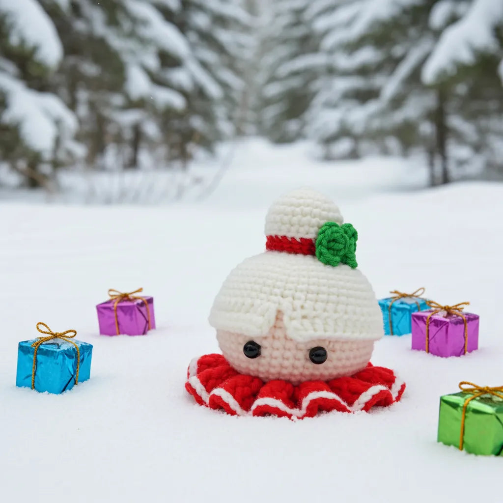 Mrs. Claus Amigurumi Ornament – Soft & Sweet Holiday Charm 👵✨