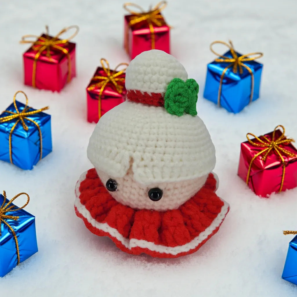 Mrs. Claus Amigurumi Ornament – Soft & Sweet Holiday Charm 👵✨