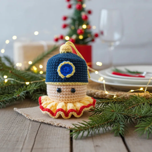 Nutcracker Head Amigurumi Ornament – A Whimsical Twist on Tradition 🎁