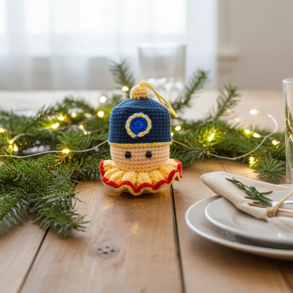 Nutcracker Head Amigurumi Ornament – A Whimsical Twist on Tradition 🎁