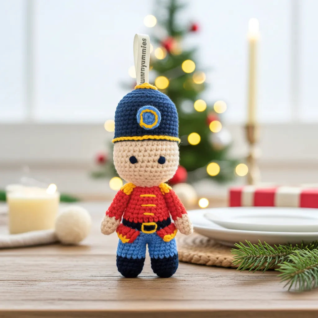Nutcracker Amigurumi Ornament – A Soft Twist on a Holiday Classic 🎁