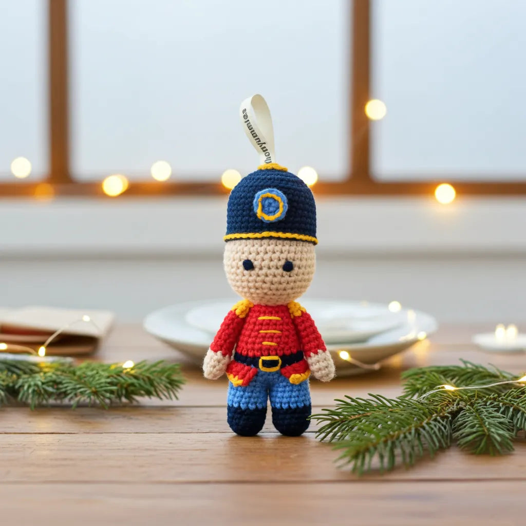 Nutcracker Amigurumi Ornament – A Soft Twist on a Holiday Classic 🎁
