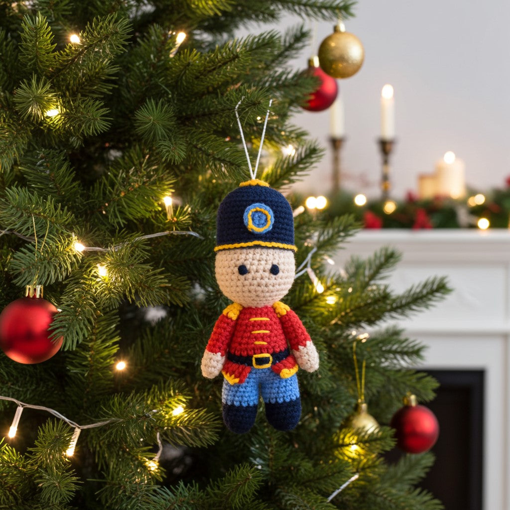 Nutcracker Amigurumi Ornament – A Soft Twist on a Holiday Classic 🎁