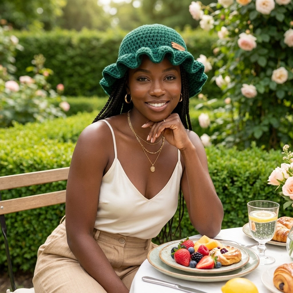 Ruffled Brim Bucket Hat - The "Perfect Hair Day" Hat That Actually Works