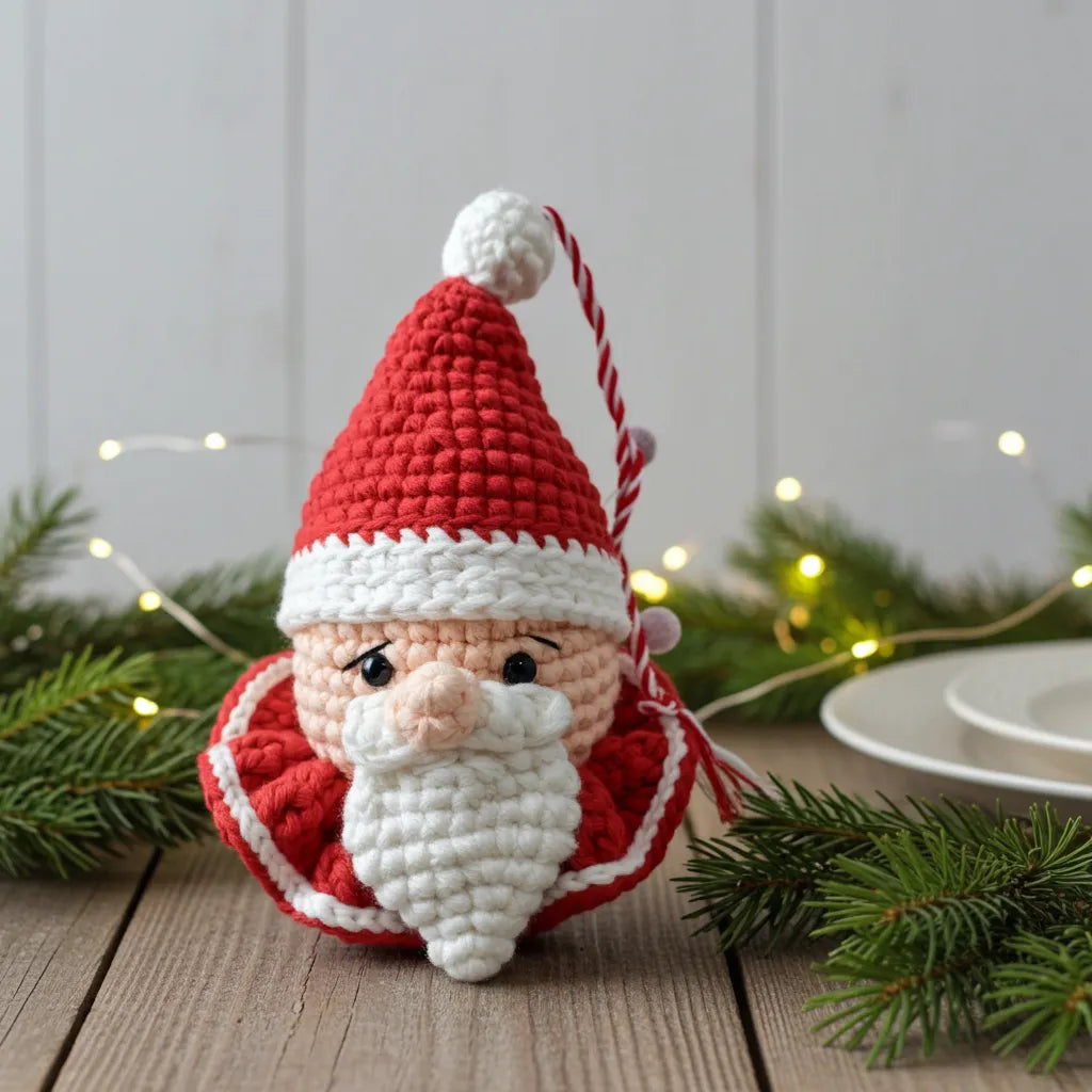 Interactive Santa Ornament - Handmade Christmas Rattle 🎅🔔