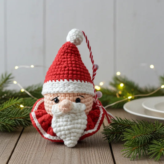 Interactive Santa Ornament - Handmade Christmas Rattle 🎅🔔