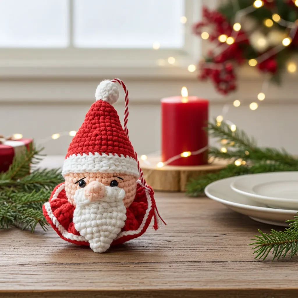 Interactive Santa Ornament - Handmade Christmas Rattle 🎅🔔