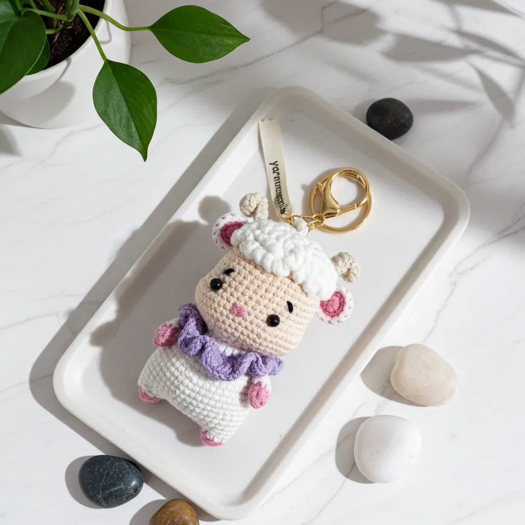 Cloud the Gentle Sheep - Pocket Pal Keychain 🐑