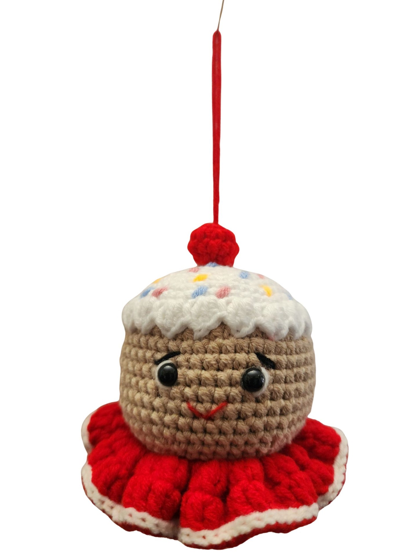 Gingerbread Head Amigurumi Ornament – A Sweet Smile for Your Tree or Tabletop 🍪🎄