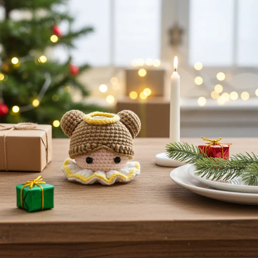 Angel Head Amigurumi Ornament – Soft, Serene & Full of Holiday Grace 👼