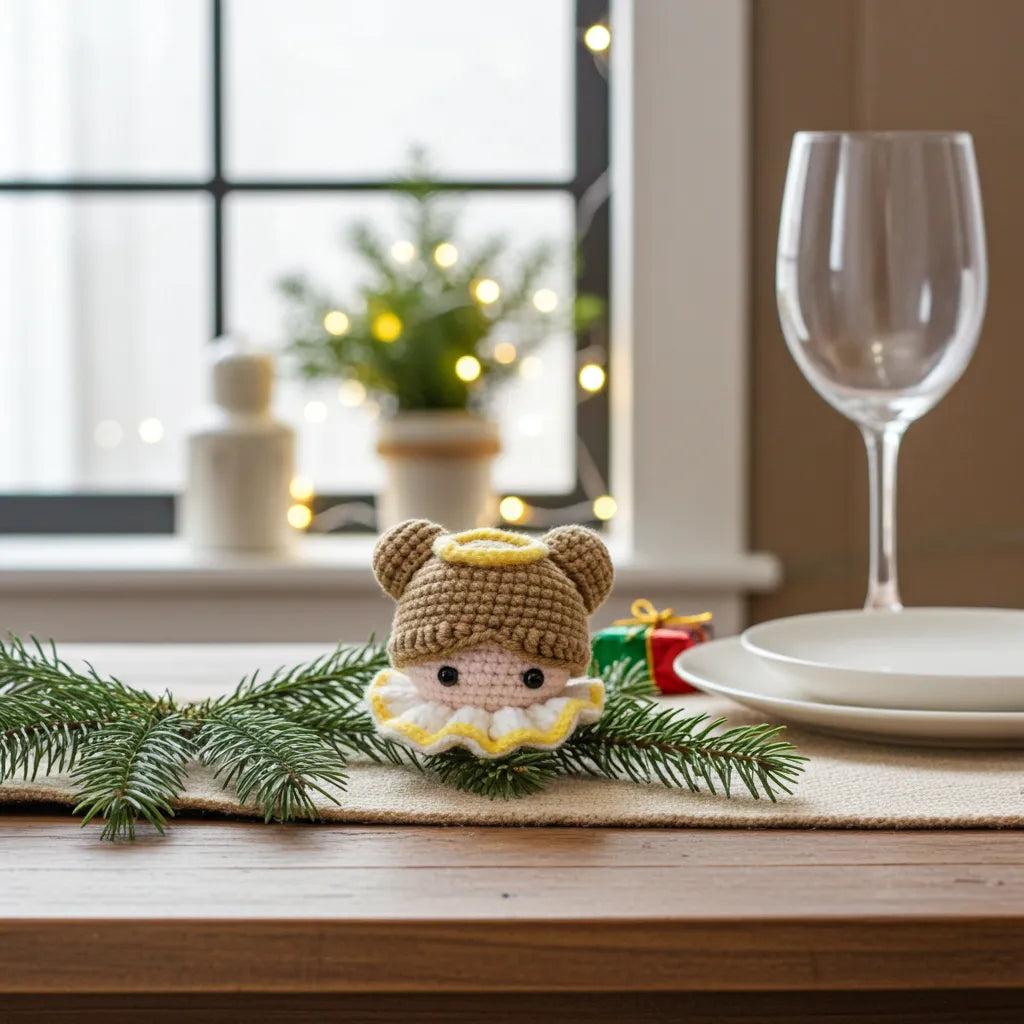 Angel Head Amigurumi Ornament – Soft, Serene & Full of Holiday Grace 👼