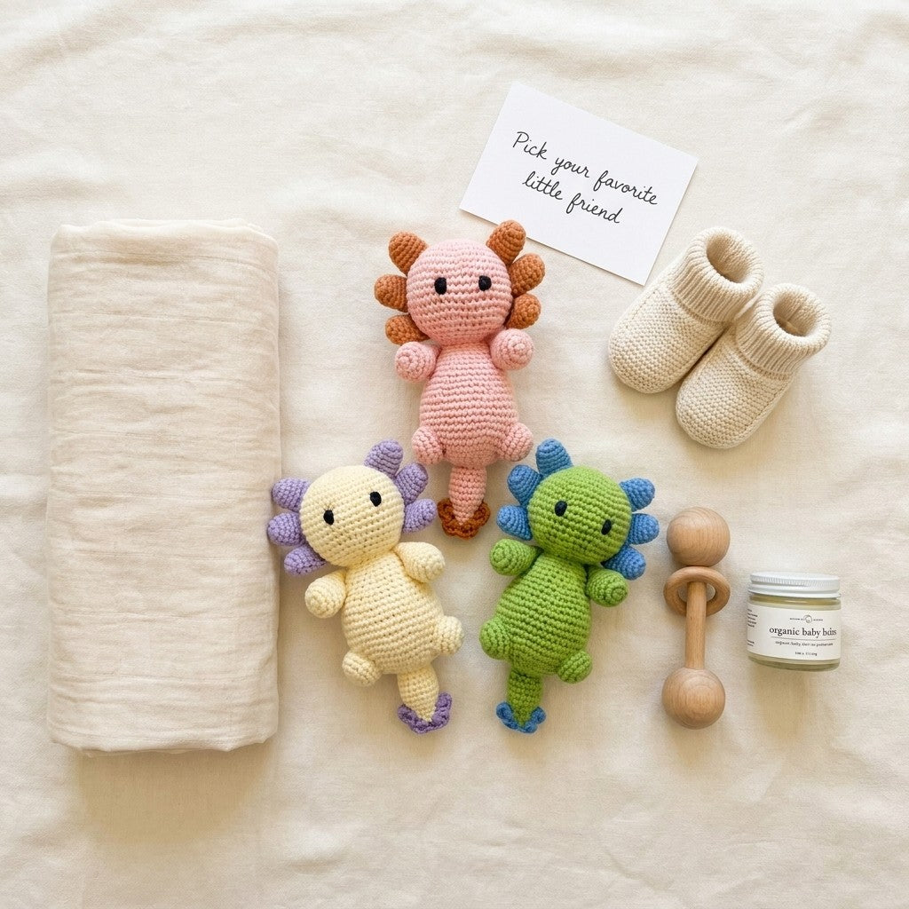 Axolotl Rattle Gift Set — All 3 Colors