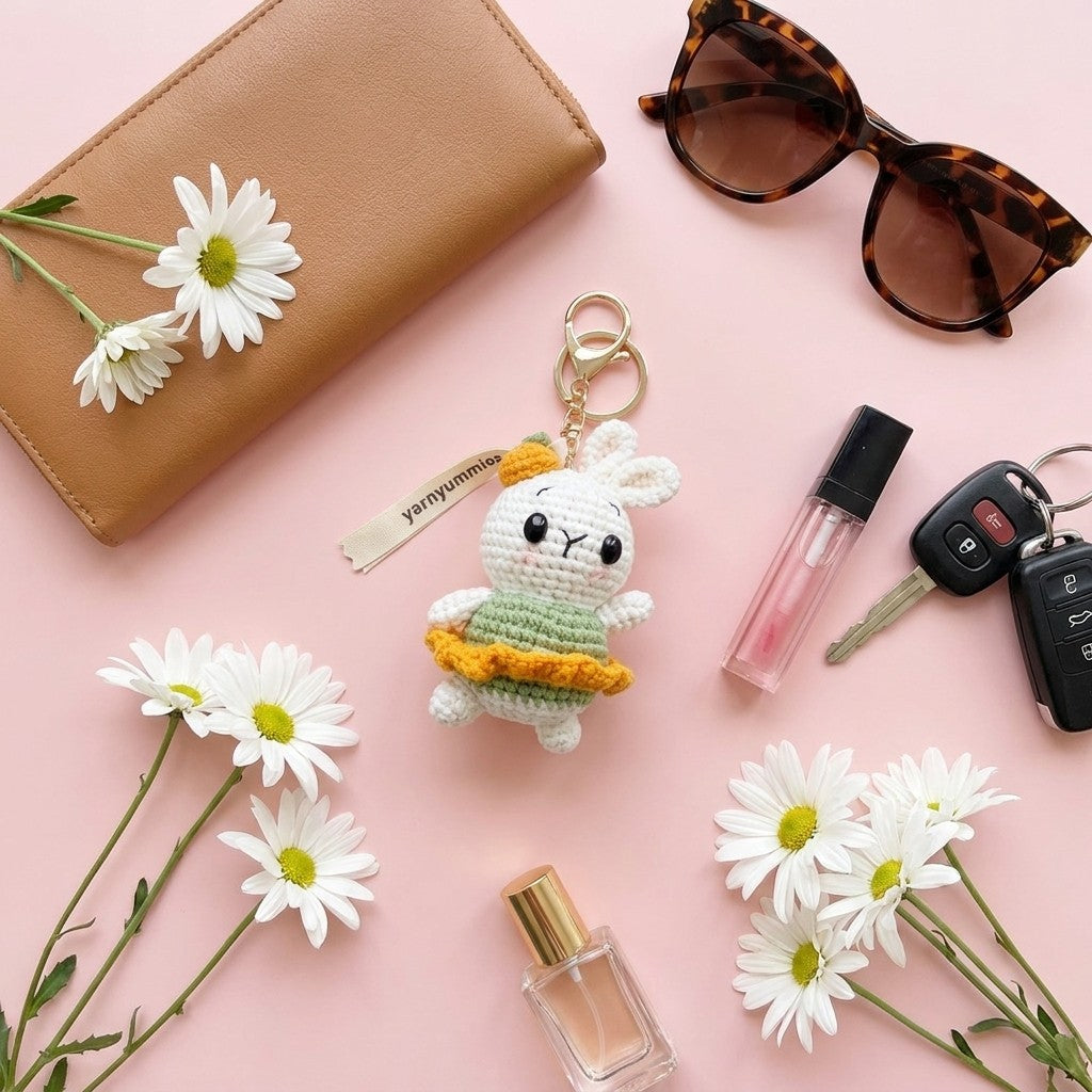Buttercup the Sunshine Bunny - Pocket Pal Keychain 🐰