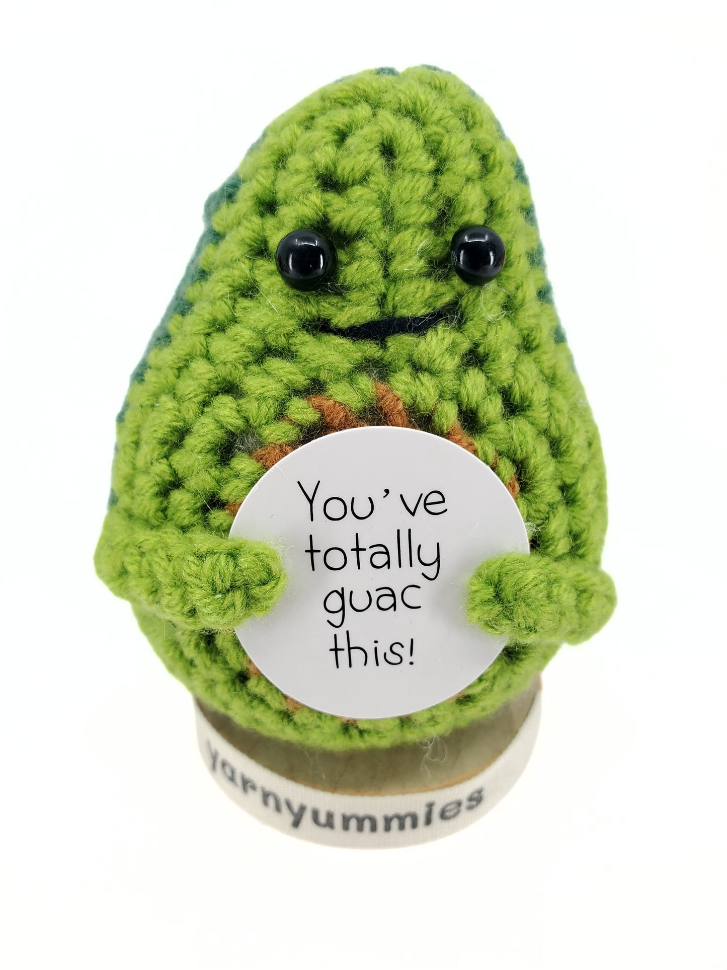 Guac Star – Mini Avocado Amigurumi with Stand