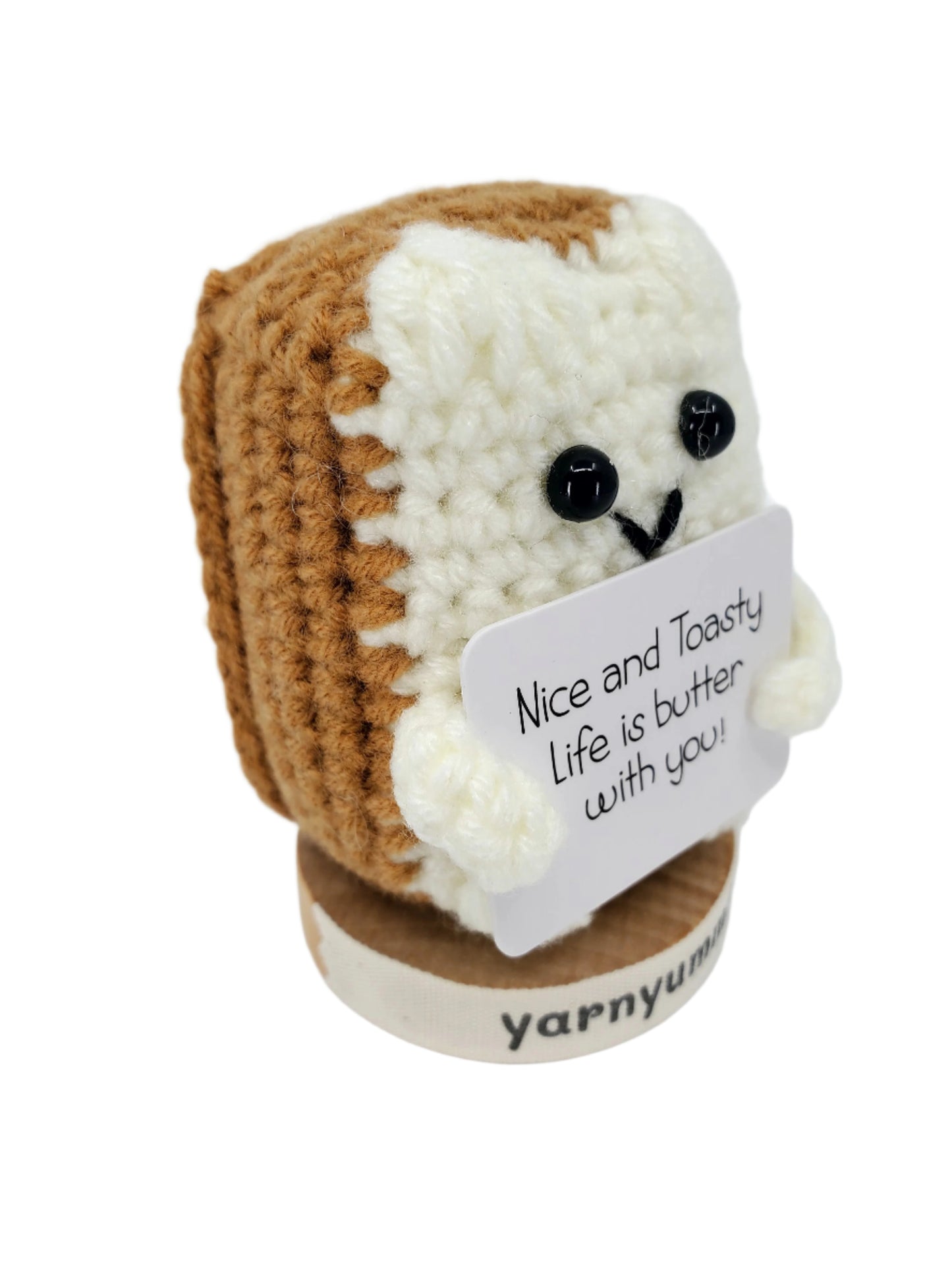 Nice & Toasty – Mini Toast Amigurumi with Stand
