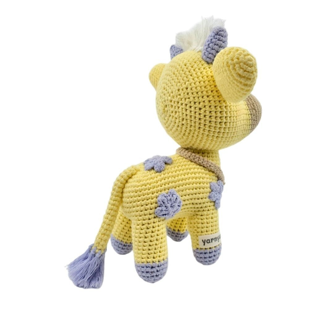 Handmade Amigurumi Cow (Yellow & Lavender) — A Gift She’ll Treasure